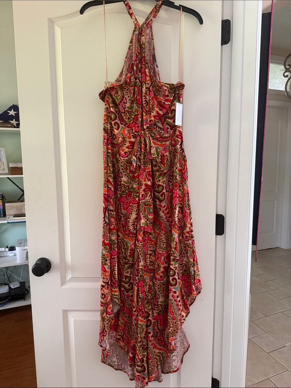 1. State Pink Multi Paisley Halter Jumpsuit